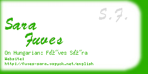 sara fuves business card